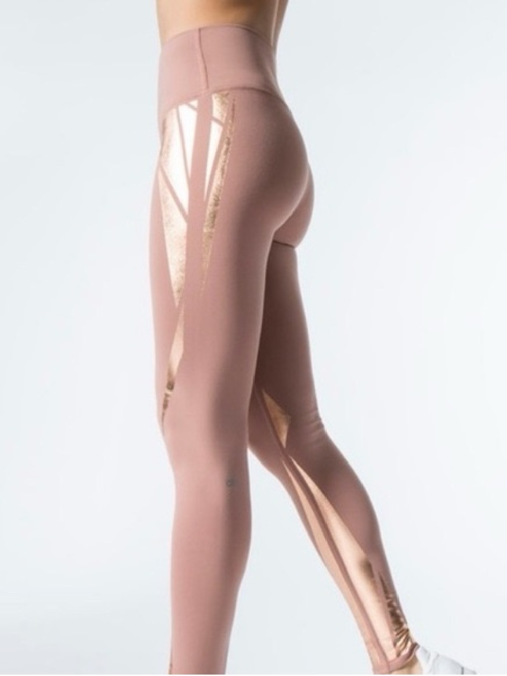 ALO Yoga High-Waist Rose Leggings with gold Accents size XS